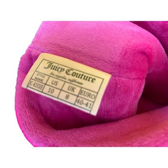 Juicy Couture Womens Hot Pink Winter Boots Size 10 Neon Retro Sporty Cute Barbie - Picture 5 of 11